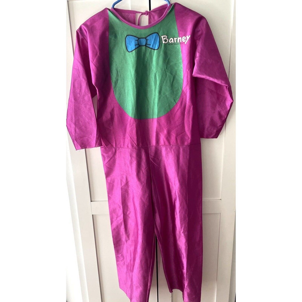 Vintage 1993 Barney Dinosaur Halloween Costume One Piece Childs Large